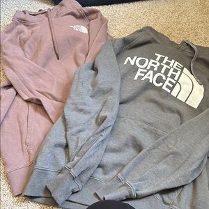 The North Face Women’s Pink and Gray Hoodie set